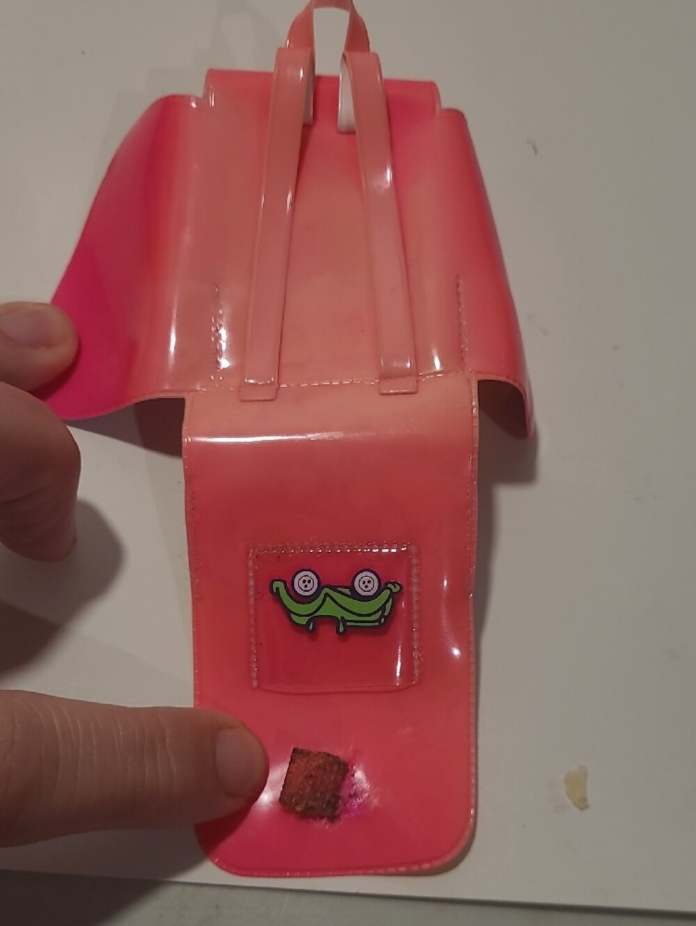 Barbie Hot Pink Doll Backpack with Green Car Patch and White Handle - Picture 7 of 14